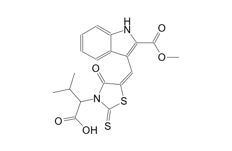 1H-indole-2-carboxylic acid, 3-[(E)-[3-(1-carboxy-2-methylpropyl)-4-oxo-2-thioxo-5-thiazolidinylidene]methyl]-, methyl ester