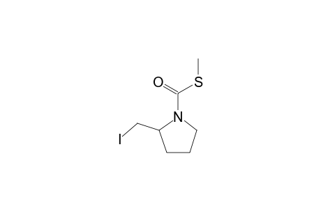 1-Pyrrolidinethioic acid, 2-iodomethyl-, S-methyl ester
