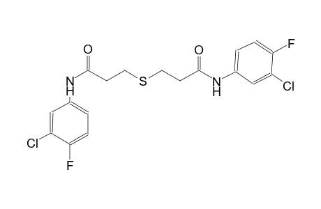 3-{[3-(3-chloro-4-fluoroanilino)-3-oxopropyl]sulfanyl}-N-(3-chloro-4-fluorophenyl)propanamide