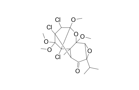 (1S*,3R*,4S*,5S*,7S*,8R*,9S*,11S*,13R*)-4,5,7-Trichloro-11-isopropyl-1,3,6,6-tetramethoxy-8-methyl-2,12-dioxapentacyclo[6.5.0.0(3,7).0(5,9).0(11,13)]dodecan-10-one