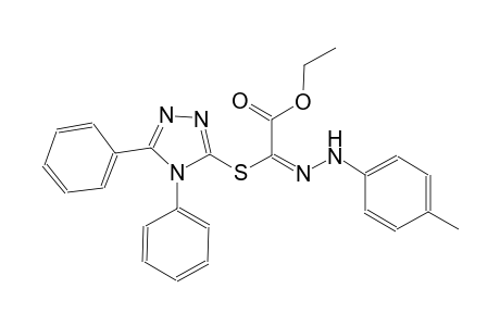 ethyl (2E)-[(4,5-diphenyl-4H-1,2,4-triazol-3-yl)sulfanyl][(4-methylphenyl)hydrazono]ethanoate