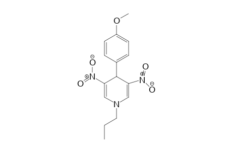 1,4-Dihydro-3,5-dinitro-4-(4-methoxyphenyl)-1-propylpyridine