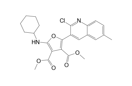 Dimethyl 2-(2-chloro-6-methylquinolin-3-yl)-5-(cyclohexylamino)furan-3,4-dicarboxylate