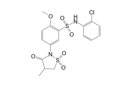 benzenesulfonamide, N-(2-chlorophenyl)-2-methoxy-5-(4-methyl-1,1-dioxido-3-oxo-2-isothiazolidinyl)-