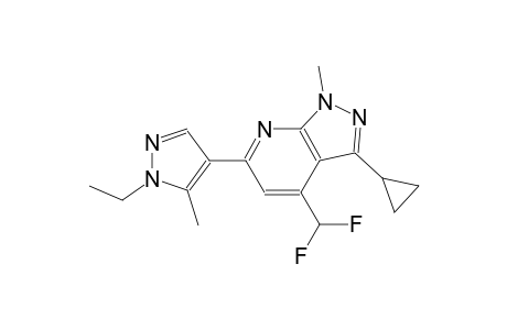 3-cyclopropyl-4-(difluoromethyl)-6-(1-ethyl-5-methyl-1H-pyrazol-4-yl)-1-methyl-1H-pyrazolo[3,4-b]pyridine