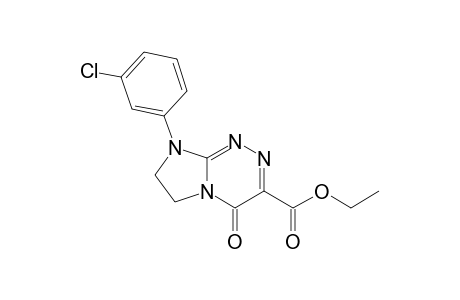 Ethyl 1-[4-oxo-8-(3-chlorophenyl)-4,6,7,8-tetrahydroimidazo[2,1-c][1,2,4]triazin-3-yl]formate