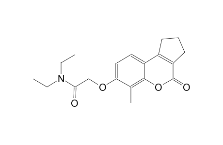 acetamide, N,N-diethyl-2-[(1,2,3,4-tetrahydro-6-methyl-4-oxocyclopenta[c][1]benzopyran-7-yl)oxy]-