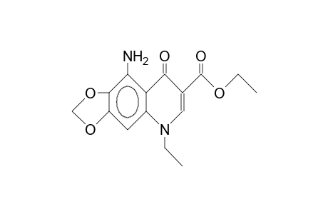 5-Amino-1-ethyl-6,7-methylenedioxy-4(1H)-quinolone-3-carboxylic acid, ethyl ester