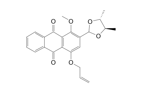 (4'R,5'R)-2-(4',5'-dimethyl-1',3'-dioxolan-2'-yl)-1-methoxy-4-(prop-2''-enyloxy)anthraquinone