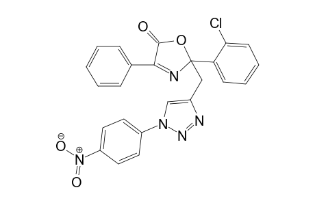 2-(2-Chlorophenyl)-2-((1-(4-nitrophenyl)-1H-1,2,3-triazol-4-yl)methyl)-4-phenyloxazol-5(2H)-one