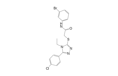 N-(3-bromophenyl)-2-{[5-(4-chlorophenyl)-4-ethyl-4H-1,2,4-triazol-3-yl]sulfanyl}acetamide