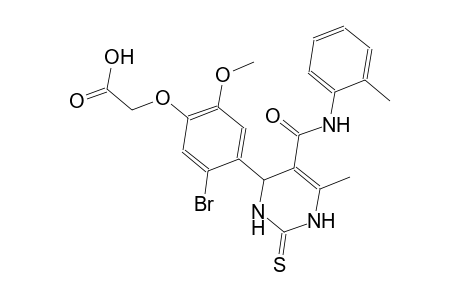 {5-bromo-2-methoxy-4-[6-methyl-2-thioxo-5-(2-toluidinocarbonyl)-1,2,3,4-tetrahydro-4-pyrimidinyl]phenoxy}acetic acid