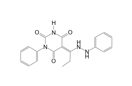 (5E)-1-phenyl-5-[1-(2-phenylhydrazino)propylidene]-2,4,6(1H,3H,5H)-pyrimidinetrione