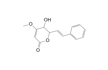 2H-Pyran-2-one, 5,6-dihydro-5-hydroxy-4-methoxy-6-(2-phenylethenyl)-, [5R-[5.alpha.,6.alpha.(E)]]-