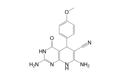 2,7-Diamino-5-(4-methoxyphenyl)-4-oxo-3,4,5,8-tetrahydropyrido[2,3-d]pyrimidine-6-carbonitrile