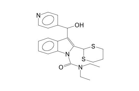 1H-INDOLE-1-CARBOXAMIDE, 2-(1,3-DITHIAN-2-YL)-N,N-DIETHYL-3-(HYDROXY-4-PYRIDINYLMETHYL)-