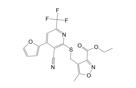 ethyl 4-({[3-cyano-4-(2-furyl)-6-(trifluoromethyl)-2-pyridinyl]sulfanyl}methyl)-5-methyl-3-isoxazolecarboxylate