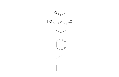 2-Cyclohexen-1-one, 3-hydroxy-2-(1-oxopropyl)-5-[4-(2-propynyloxy)phenyl]-
