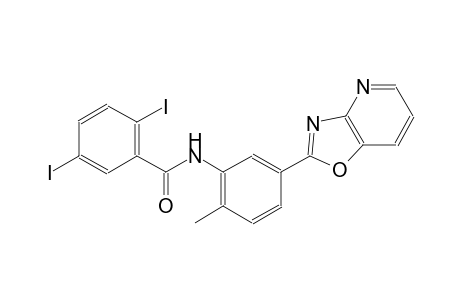 benzamide, 2,5-diiodo-N-(2-methyl-5-oxazolo[4,5-b]pyridin-2-ylphenyl)-