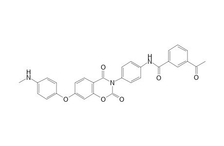 Poly(benzoxazinedione) with phenylene ether and isophthalamide linkages