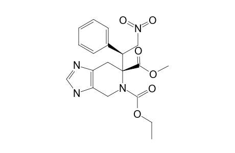 METHYL-(6R*,1'S*)-5-ETHYLOXYCARBONYL-6-(1'-PHENYL-2'-NITRO-ETHYL)-4,5,6,7-TETRAHYDRO-3H-IMIDAZO-[4,5-C]-PYRIDIN-6-CARBOXYLATE