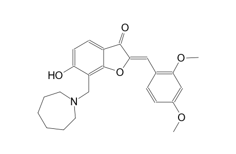3(2H)-benzofuranone, 2-[(2,4-dimethoxyphenyl)methylene]-7-[(hexahydro-1H-azepin-1-yl)methyl]-6-hydroxy-, (2Z)-