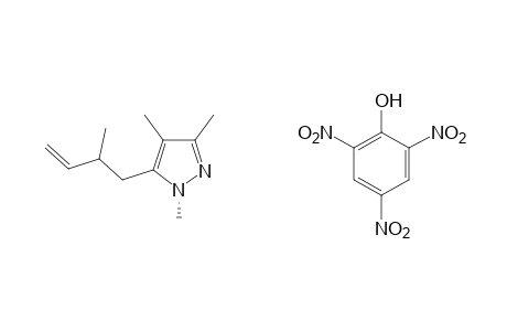 5-(2-methyl-3-butenyl)-1,3,4-trimethylpyrazole, picrate