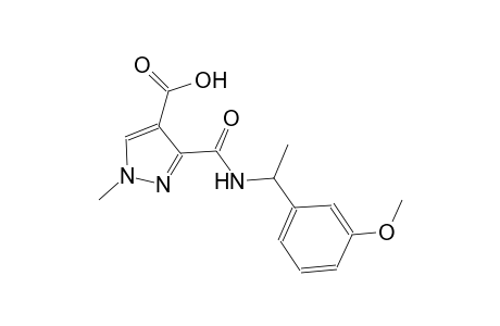 1H-pyrazole-4-carboxylic acid, 3-[[[1-(3-methoxyphenyl)ethyl]amino]carbonyl]-1-methyl-