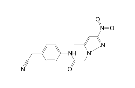 1H-Pyrazole-1-acetamide, N-[4-(cyanomethyl)phenyl]-5-methyl-3-nitro-