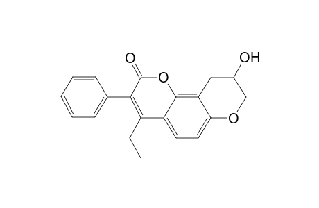4-Ethyl-9-hydroxy-3-phenyl-9,10-dihydro-2H,8H-pyrano[2,3-f]chromen-2-one