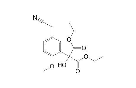 Propanedioic acid, [5-(cyanomethyl)-2-methoxyphenyl]hydroxy-, diethyl ester
