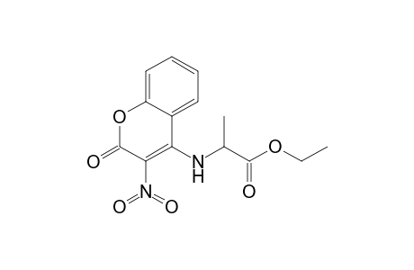 2-[(2-keto-3-nitro-chromen-4-yl)amino]propionic acid ethyl ester