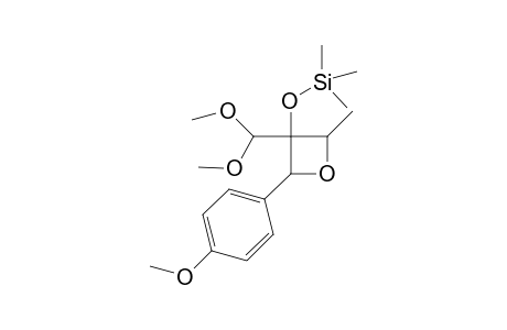 3-(Dimethoxymethyl)-2-(4'-methoxyphenyl)-4-methyl-3-[(trimethylsilyl0oxy]oxetane