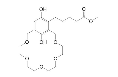 4-(3,6-Dihydroxy-2,4-xylyl-8-crown-5)pentanoic acid methyl ester