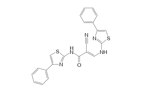 2-Cyano-N-(4-phenylthiazol-2-yl)-3-(4-phenylthiazol-2-ylamino)-acrylamide