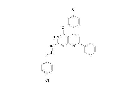 2-(4-Chlorophenyl)methylenehydrazone-5-(4-chlorophenyl)-7-phenylpyrido[2,3-d]pyrimidin-4(3H)-one