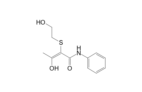 (E)-3-Hydroxy-2-(2-hydroxy-ethylsulfanyl)-but-2-enoic acid phenylamide
