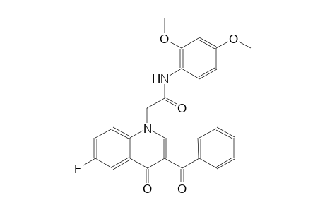 1-quinolineacetamide, 3-benzoyl-N-(2,4-dimethoxyphenyl)-6-fluoro-1,4-dihydro-4-oxo-