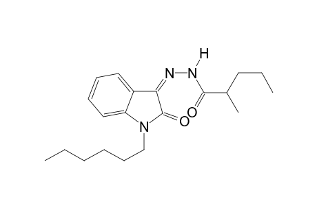 N'-[(3Z)-1-hexyl-2-oxo-1,2-dihydro-3H-indol-3-ylidene]-2-methylpentanehydrazide