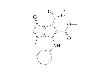 Dimethyl 3-(cyclohexylamino)-5-methyl-7-oxo-1H,7H-pyrazolo[1,2-a]pyrazole-1,2-dicarboxylate