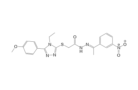 2-{[4-ethyl-5-(4-methoxyphenyl)-4H-1,2,4-triazol-3-yl]sulfanyl}-N'-[(E)-1-(3-nitrophenyl)ethylidene]acetohydrazide