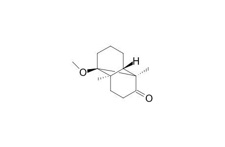 (1R,2S,6R,7R-2-methoxy-1,7-dimethyl-tricyclo[4.4.0.0(2,7)]decan-8-one