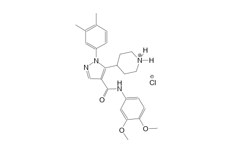 piperidinium, 4-[4-[[(3,4-dimethoxyphenyl)amino]carbonyl]-1-(3,4-dimethylphenyl)-1H-pyrazol-5-yl]-, chloride