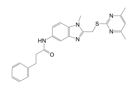 benzenepropanamide, N-[2-[[(4,6-dimethyl-2-pyrimidinyl)thio]methyl]-1-methyl-1H-benzimidazol-5-yl]-