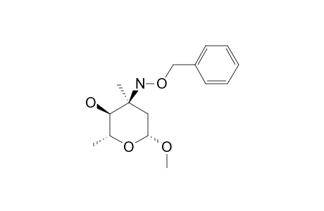 METHYL-2,3,6-TRIDEOXY-3-(O-BENZYLHYDROXYAMINO)-3-C-METHYL-BETA-D-RIBO-HEXOPYRANOSIDE