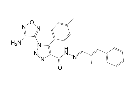 1-(4-amino-1,2,5-oxadiazol-3-yl)-5-(4-methylphenyl)-N'-[(E,2E)-2-methyl-3-phenyl-2-propenylidene]-1H-1,2,3-triazole-4-carbohydrazide