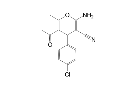 4H-pyran-3-carbonitrile, 5-acetyl-2-amino-4-(4-chlorophenyl)-6-methyl-