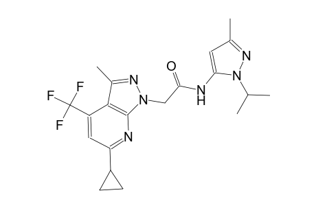1H-pyrazolo[3,4-b]pyridine-1-acetamide, 6-cyclopropyl-3-methyl-N-[3-methyl-1-(1-methylethyl)-1H-pyrazol-5-yl]-4-(trifluoromethyl)-
