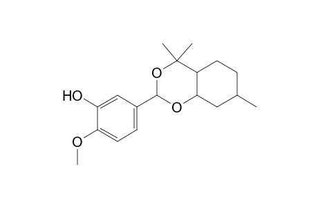 2-Methoxy-5-((4aRS,7RS)-4,4,7-trimethylhexahydro-4H-benzo[d][1,3]dioxin-2-yl)phenol