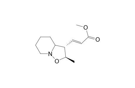 Methyl(2E)-3-{(2R*,3S*)-hexahydro-2-methyl-2H-isoxazolo-[2,3-a]pyridin-3-yl}-2-propenoate